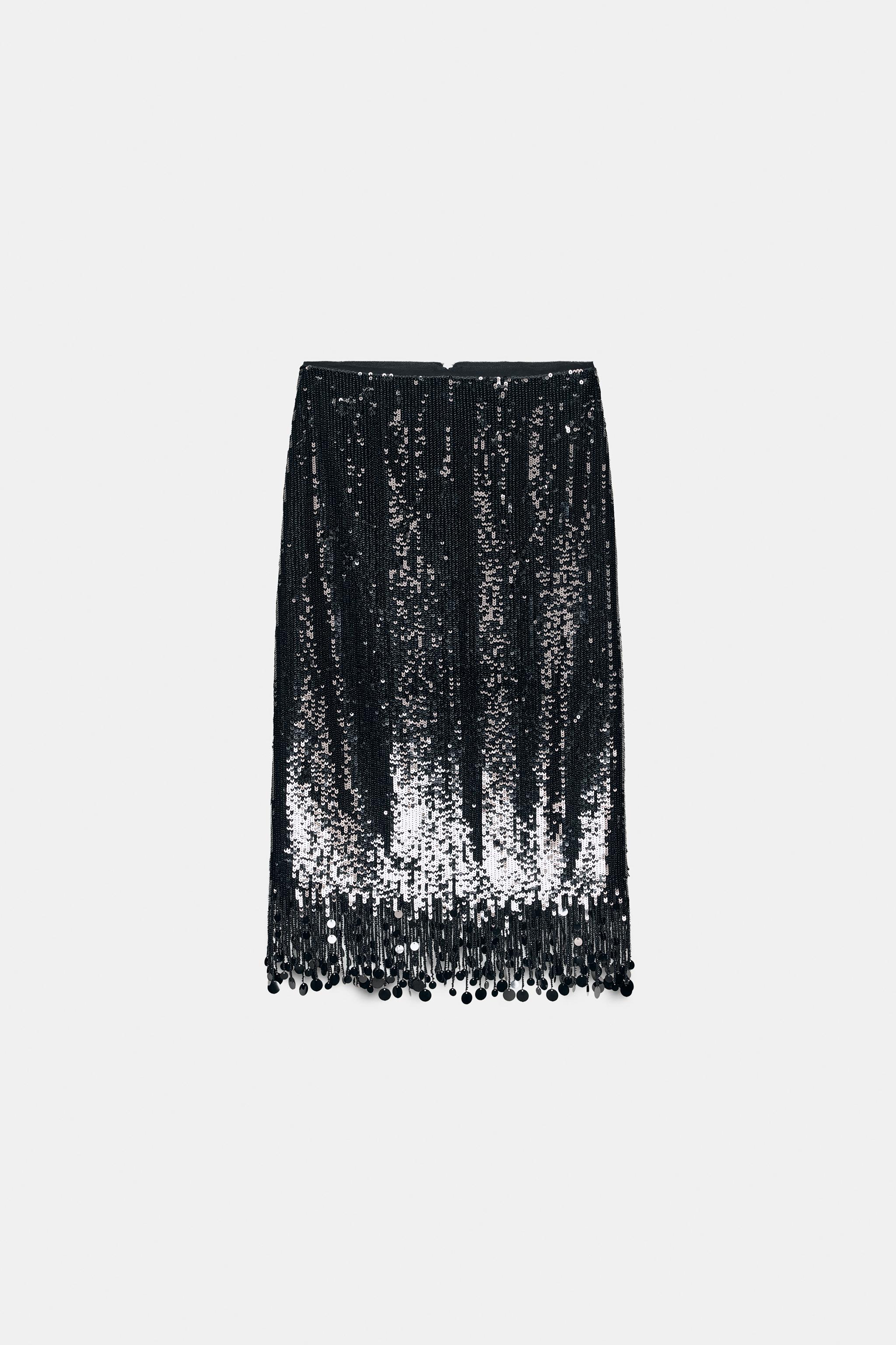 SEQUIN LONG SKIRT ZW COLLECTION